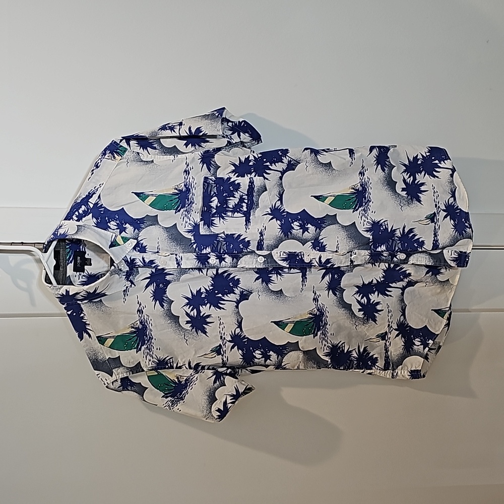 J. Crew Slim Tropical Graphic Button Down